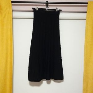 Black A line knit  Skirt